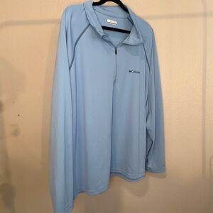 Columbia Sky Blue Quarter-Zip Top
